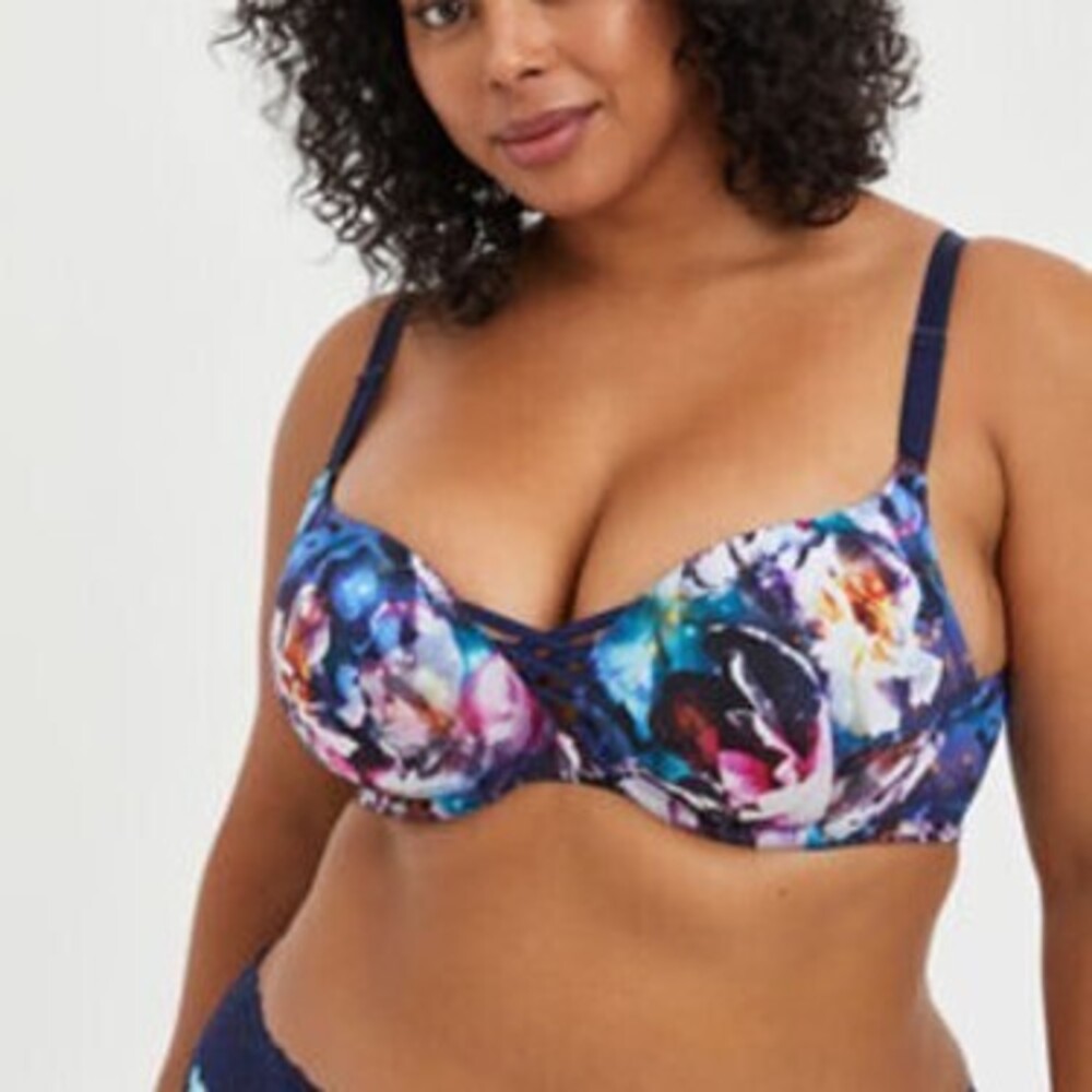 XO Push-Up Plunge Bra - Galaxy Blue with 360° Back Smoothing™